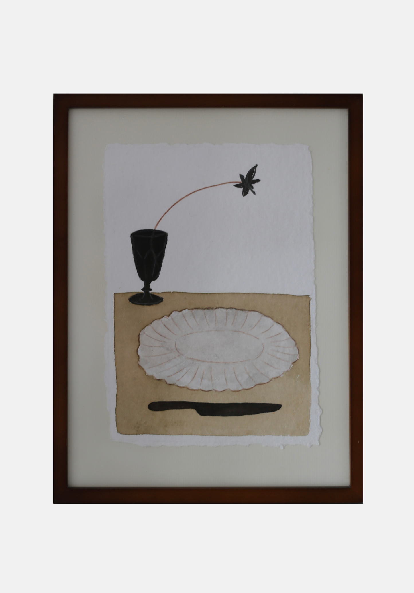 Glass Plate and Orchid - unframed Original