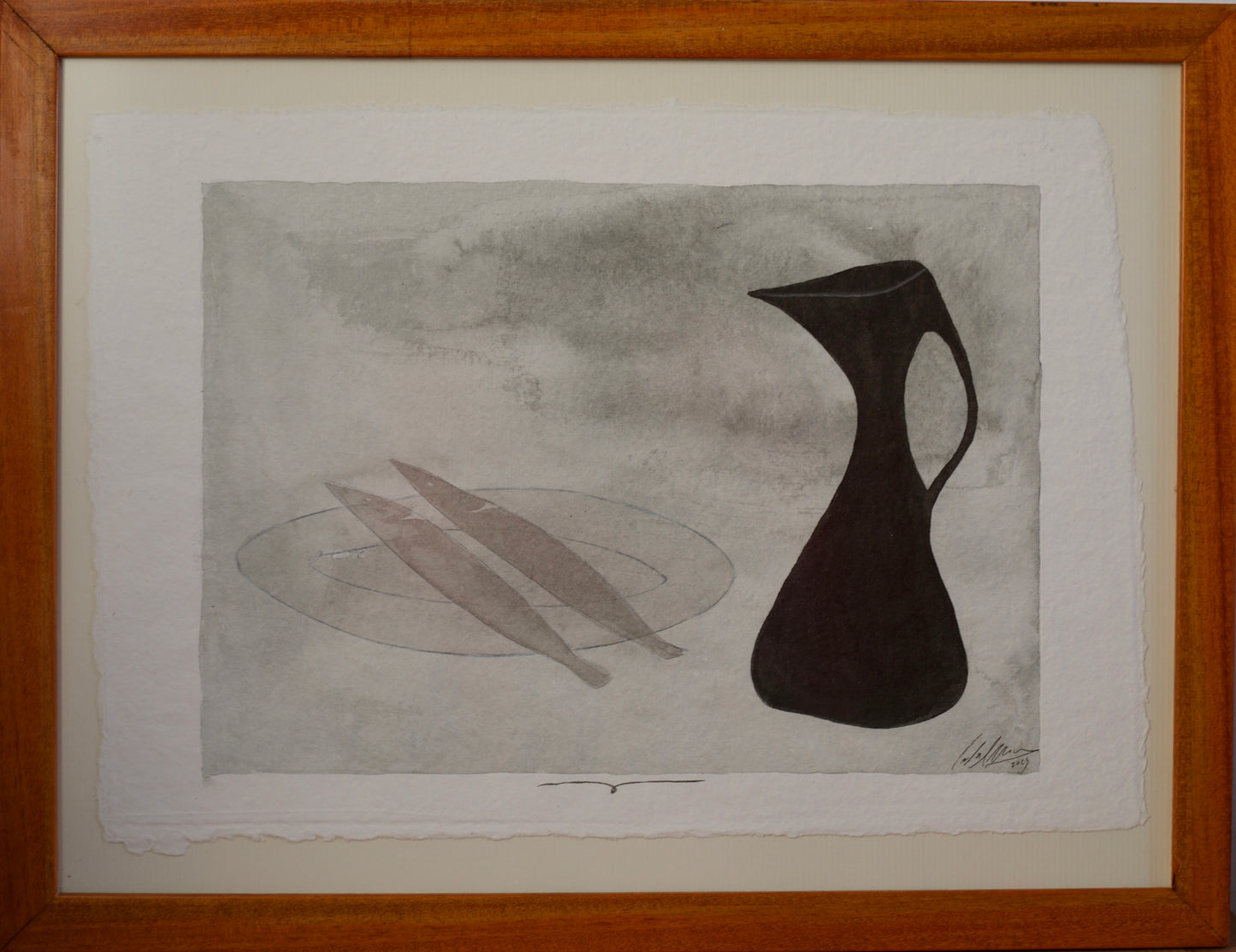 Dad cooked sardines for dinner - Framed Original