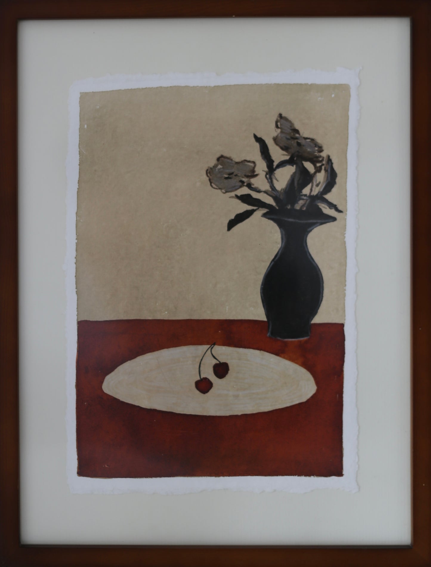 Sanyu Flowers and Cherry - unframed Original