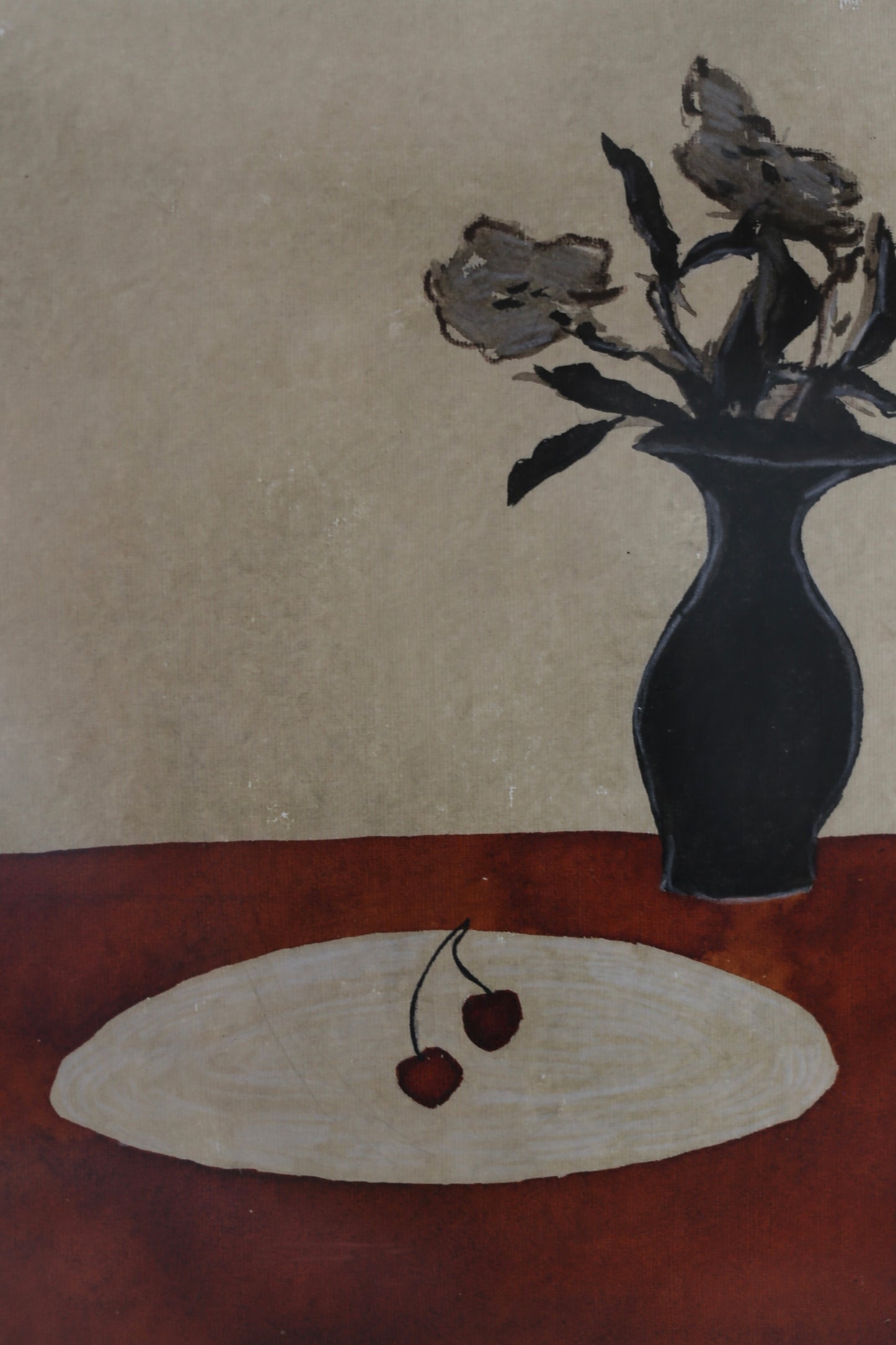 Sanyu Flowers and Cherry - unframed Original