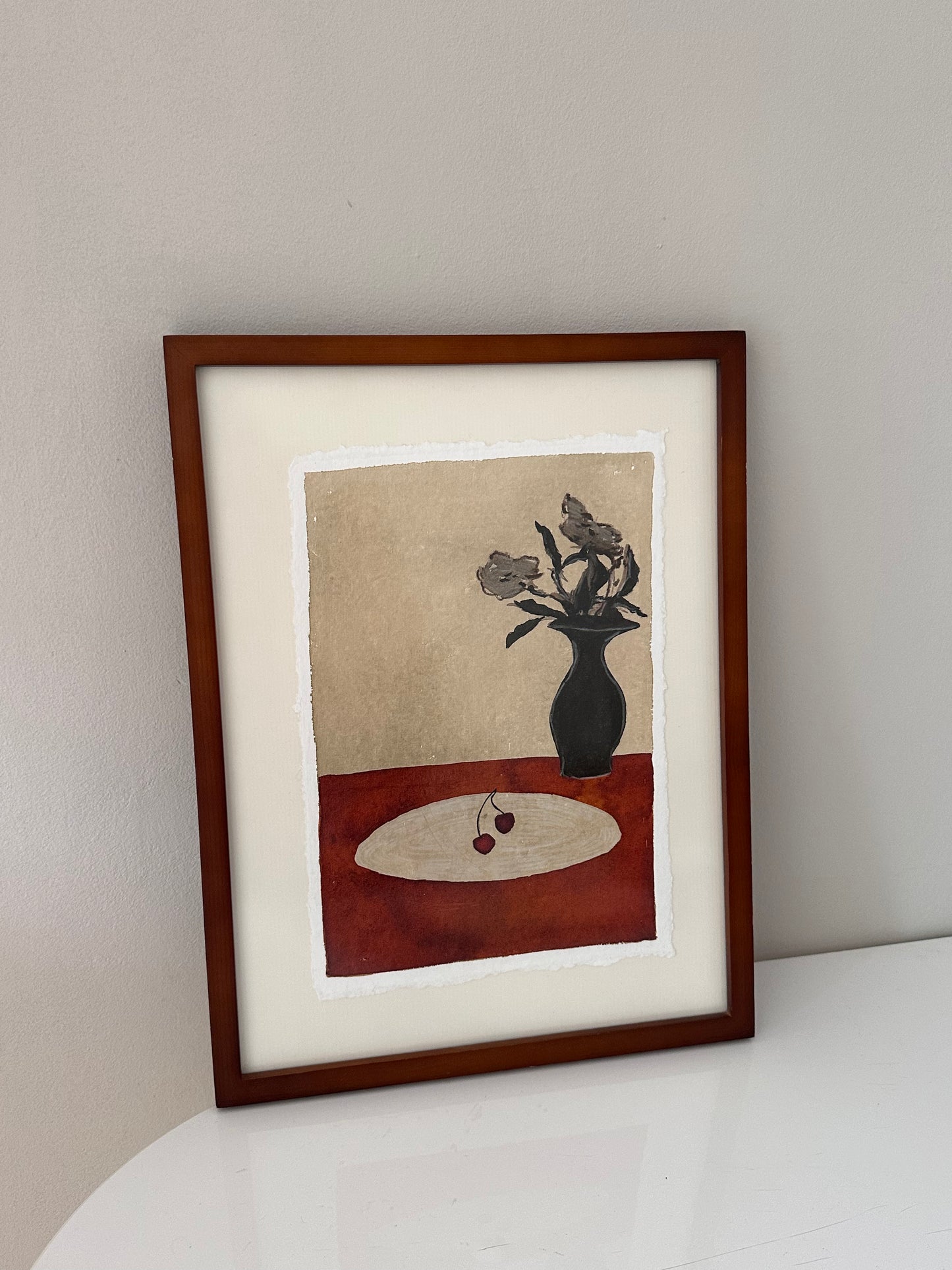 Sanyu Flowers and Cherry - unframed Original