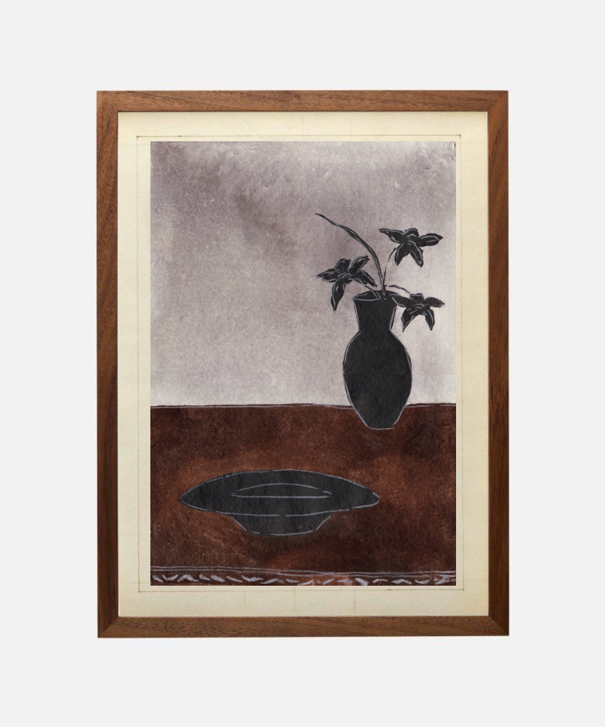 Autumn Orchids and Plate  - Unframed Original