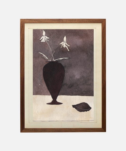 Autumn Orchids and Shell  - Unframed Original