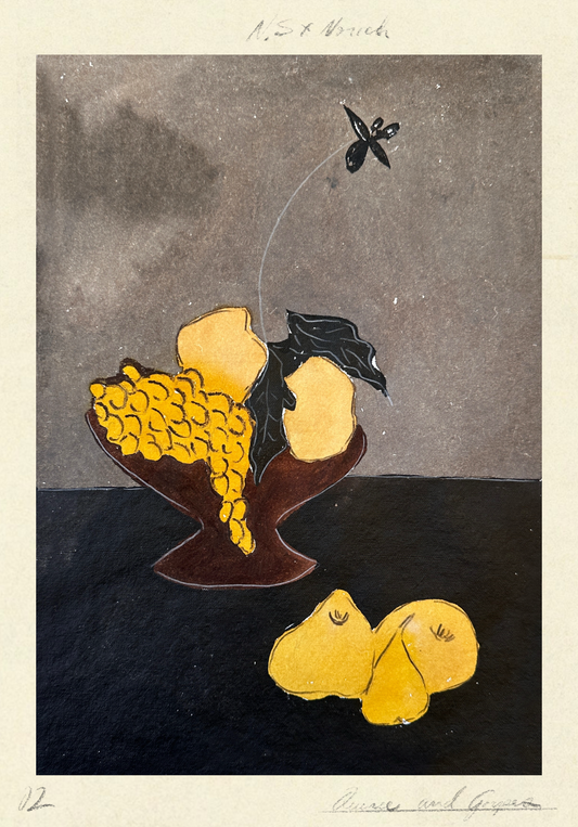Quince and Grapes - Unframed Original