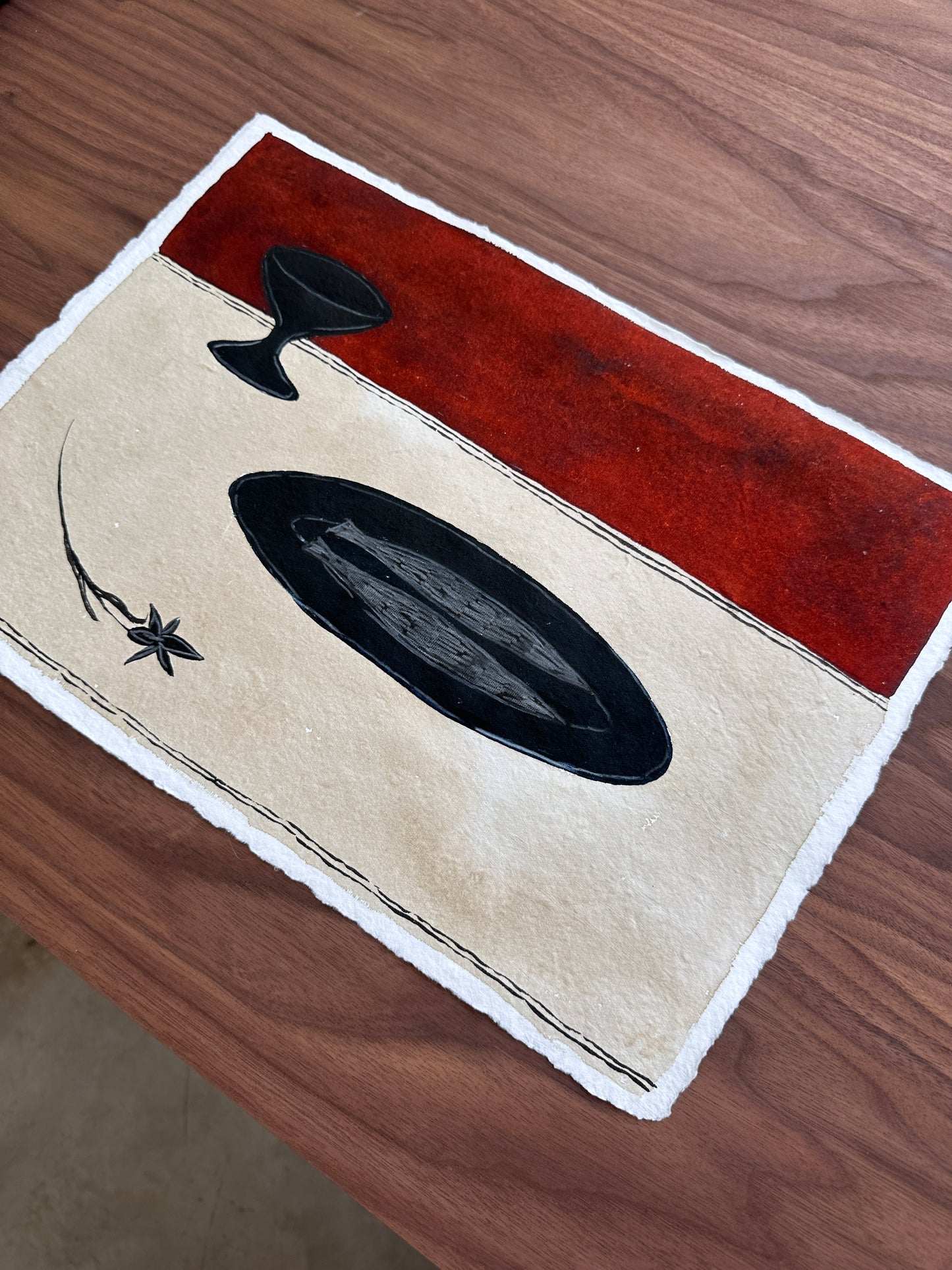 Sardines and orchid - Unframed Original