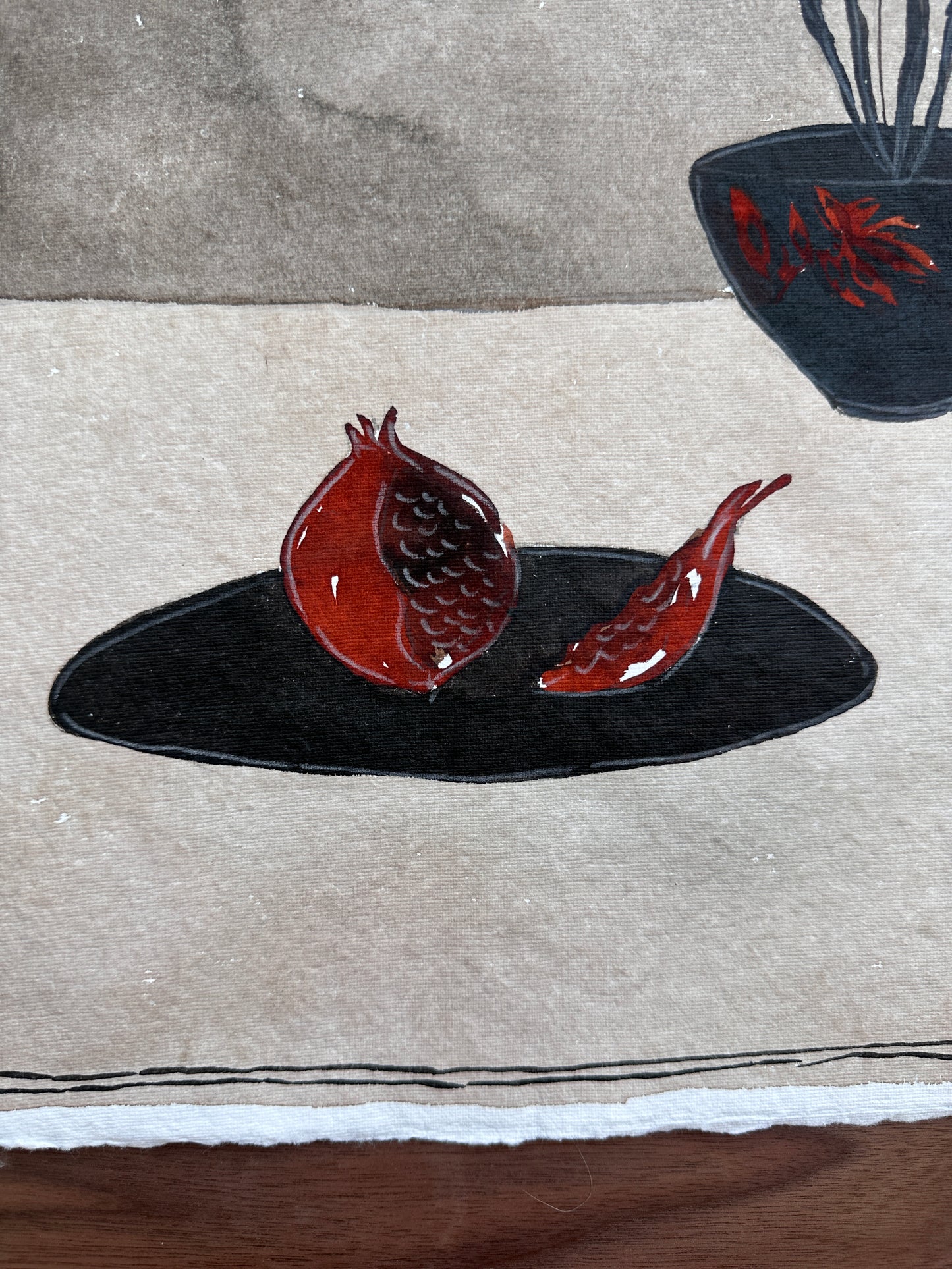 Pomegranate bouquet - Unframed Original